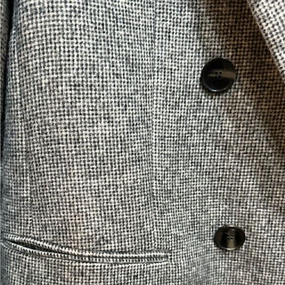 Massimo Dutti Black and White Double Breasted Blazer Size 10 - Picture 9 of 11